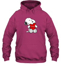 Load image into Gallery viewer, Valentine Snoopy Hugging Heart T-shirt Hoodie