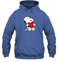 Load image into Gallery viewer, Valentine Snoopy Hugging Heart T-shirt Hoodie