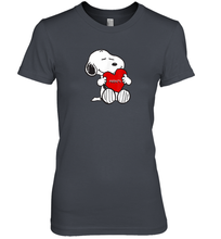 Load image into Gallery viewer, Valentine Snoopy Hugging Heart T-shirt Premium Women's T-Shirt