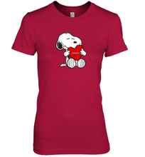 Load image into Gallery viewer, Valentine Snoopy Hugging Heart T-shirt Premium Women's T-Shirt