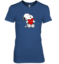 Load image into Gallery viewer, Valentine Snoopy Hugging Heart T-shirt Premium Women's T-Shirt