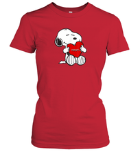 Load image into Gallery viewer, Valentine Snoopy Hugging Heart T-shirt Women's T-Shirt