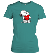 Load image into Gallery viewer, Valentine Snoopy Hugging Heart T-shirt Women's T-Shirt